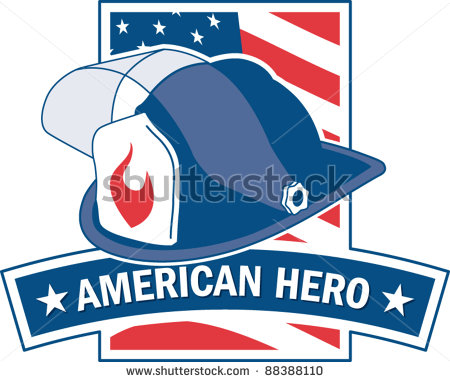 American Hero Firefighter Logo Stock Vector 88388110   Shutterstock