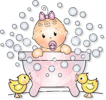 Baby Bath Time Clipart Bathtime Baby   Digi Stamp