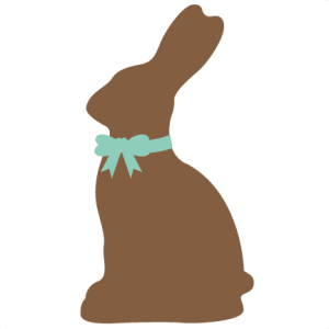 Chocolate Easter Bunny Silhouette