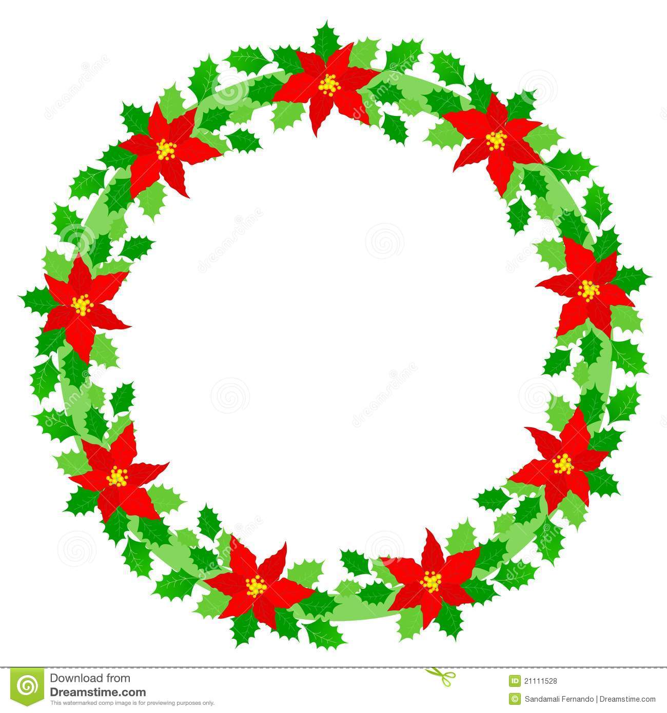 Christmas Wreath Border Clipart Christmas Wreath Frame Royalty Free    