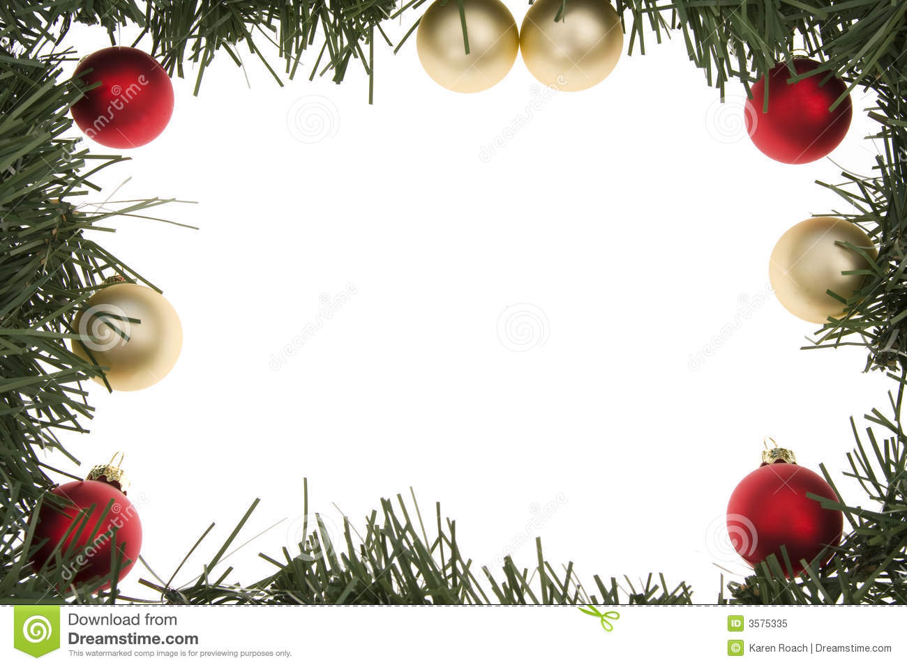 Christmas Wreath Frame Royalty Free Stock Photo   Image  3575335