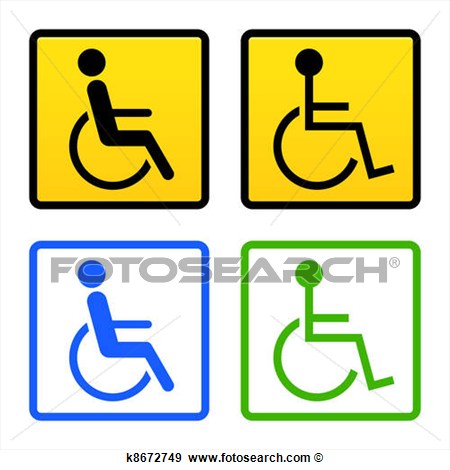 Clip Art   Disabled Wheelchair Sign  Fotosearch   Search Clipart
