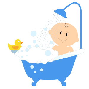 Clipart   Baby Boy Bath