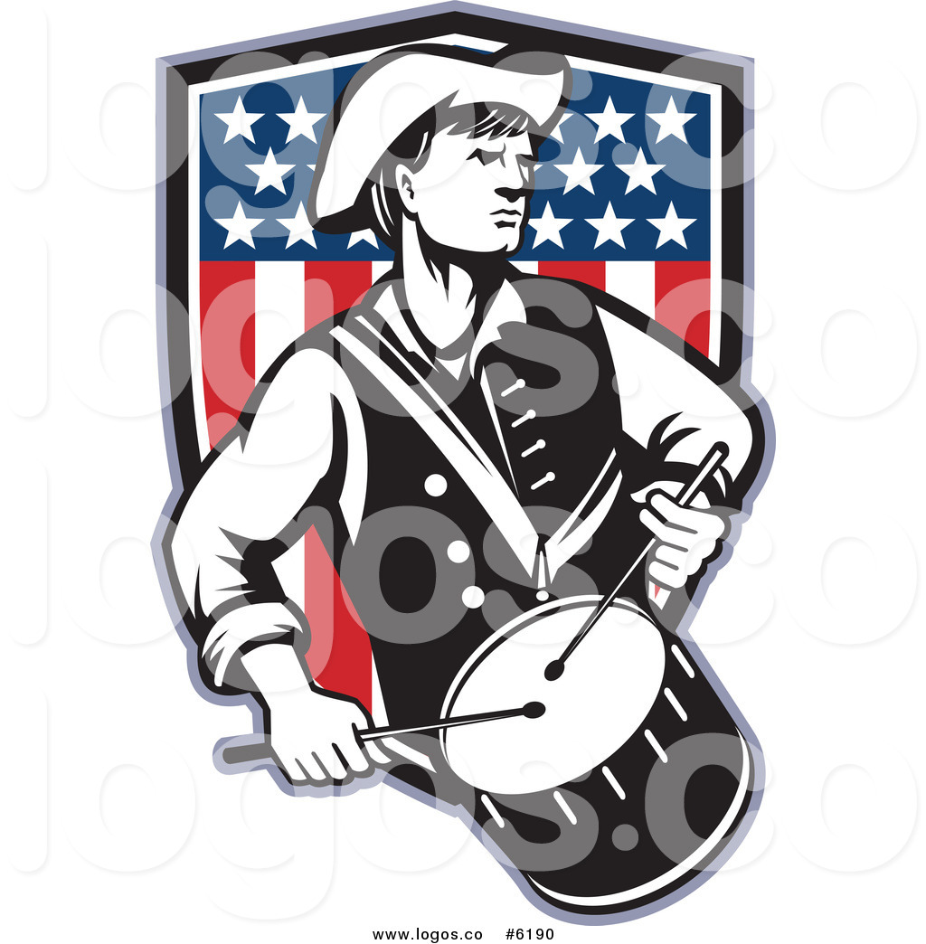 Free Clip Art Vector Logo Of An American Revolutionary War Soldier    