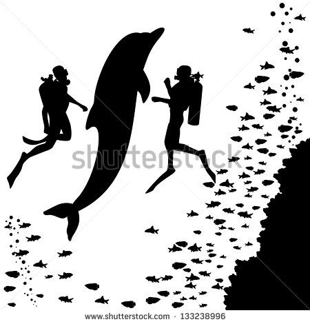 Go Back   Gallery For   Scuba Diver Clipart Black And White