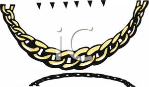 Gold Chain Necklace   Royalty Free Clipart Picture