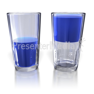 Half Full And Half Empty   Science And Technology   Great Clipart