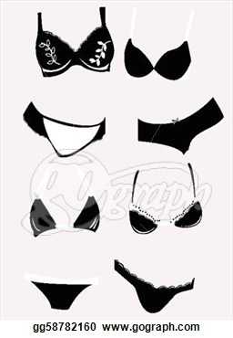 Illustration   Woman S Black And Pink Lingerie   Clip Art Gg58782160