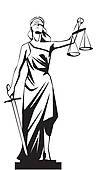 Lady Justice   Royalty Free Clip Art