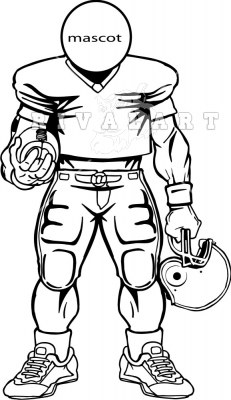 Mascot Football Player Standing With Helmet Off   Football Pictures