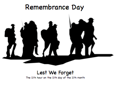 November 11th Remembrance Day Veterans Day