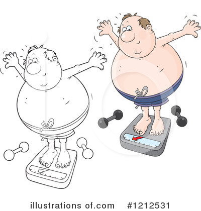 Overweight Clipart  1212531 By Alex Bannykh   Royalty Free  Rf  Stock    
