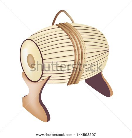 Traditional Cambodia Musical Instrument Illustration Of Beautiful