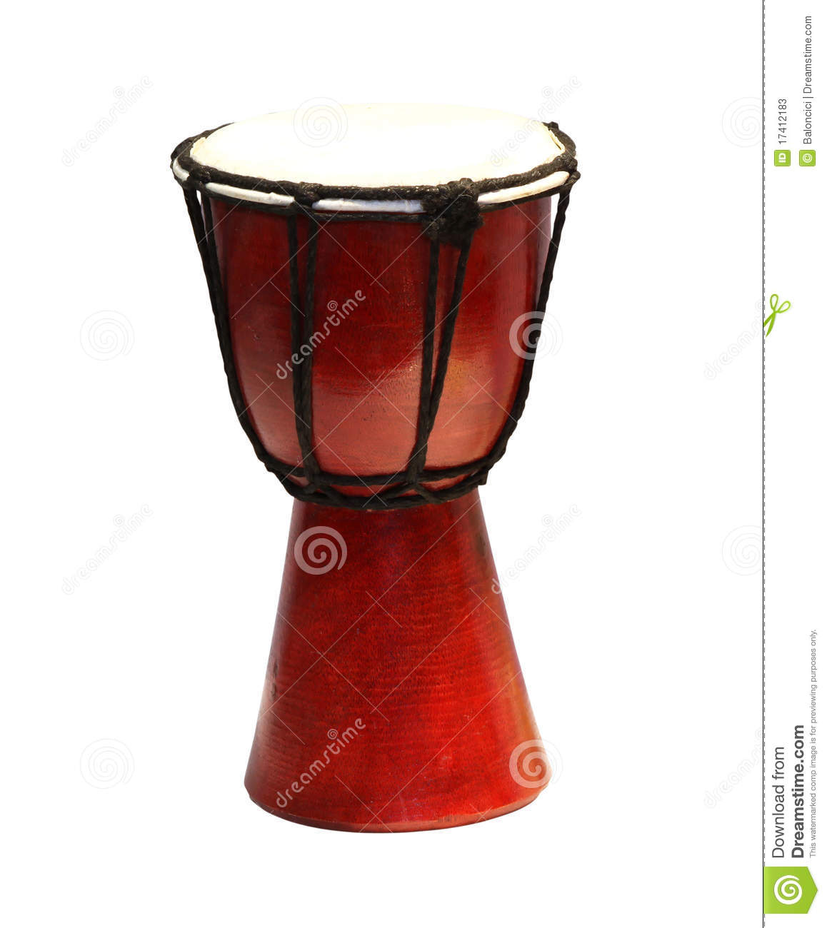 Traditional Hand Drum Isolated With Clipping Path Included