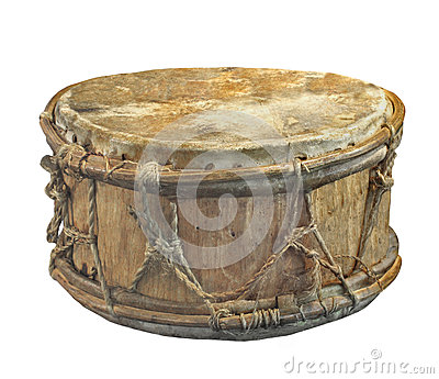 Traditional Old Indian Hand Drum From The Native Cora Indians Of