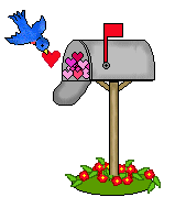 Valentine Clip Art   Doves In Mailboxes   Blue Bird And Mailbox