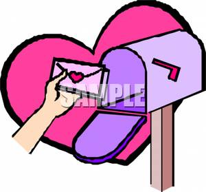 Valentines In The Mailbox   Royalty Free Clipart Picture