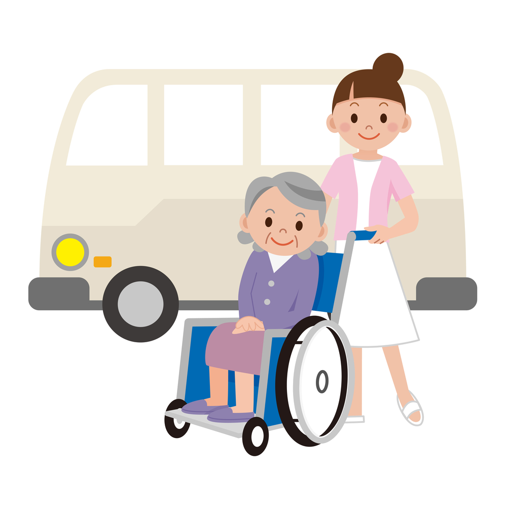 Vector   Elderly Woman In Wheelchair
