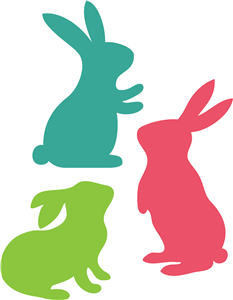 View Design  3 Easter Bunnies Easter Clipart Ideas Silhouettes Machine    