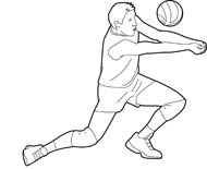 Volleyball Player 05 Outline