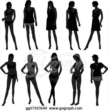       Woman Female Girl Fashion Lingerie  Clipart Drawing Gg57593640