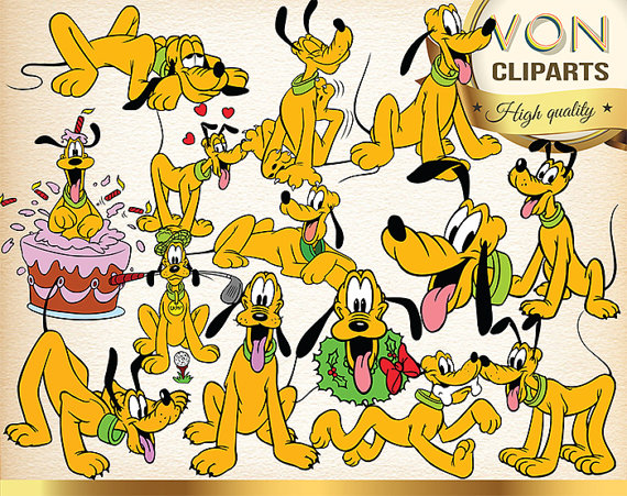19 Pluto Clipart Png Digital Graphic Disney Pluto Clip Art Mickey