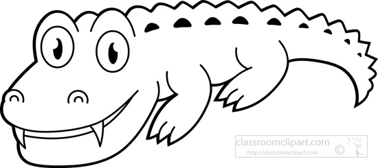 Animals   Aligator Big Teeth Eyes   Classroom Clipart