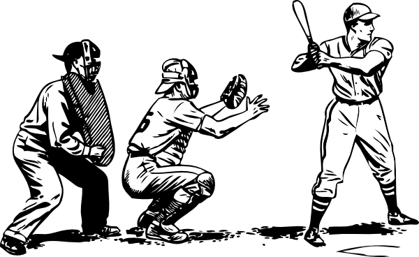 Baseball At Bat Clip Art At Clker Com   Vector Clip Art Online
