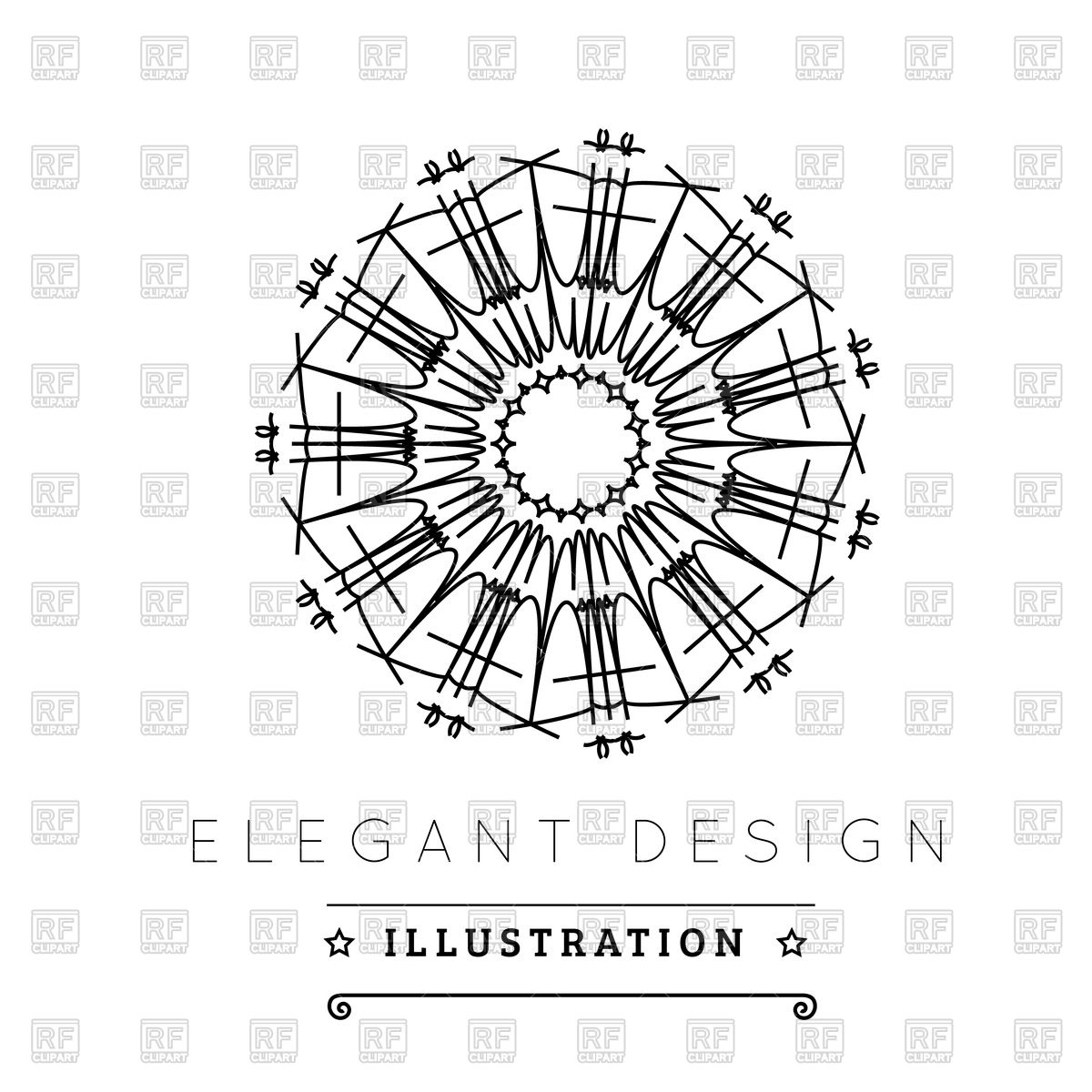 Black And White Circle Ornament 90045 Download Royalty Free Vector
