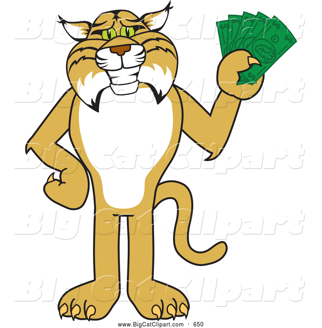 Cash Winner Clipart Big Cat Vector Clipart Of A