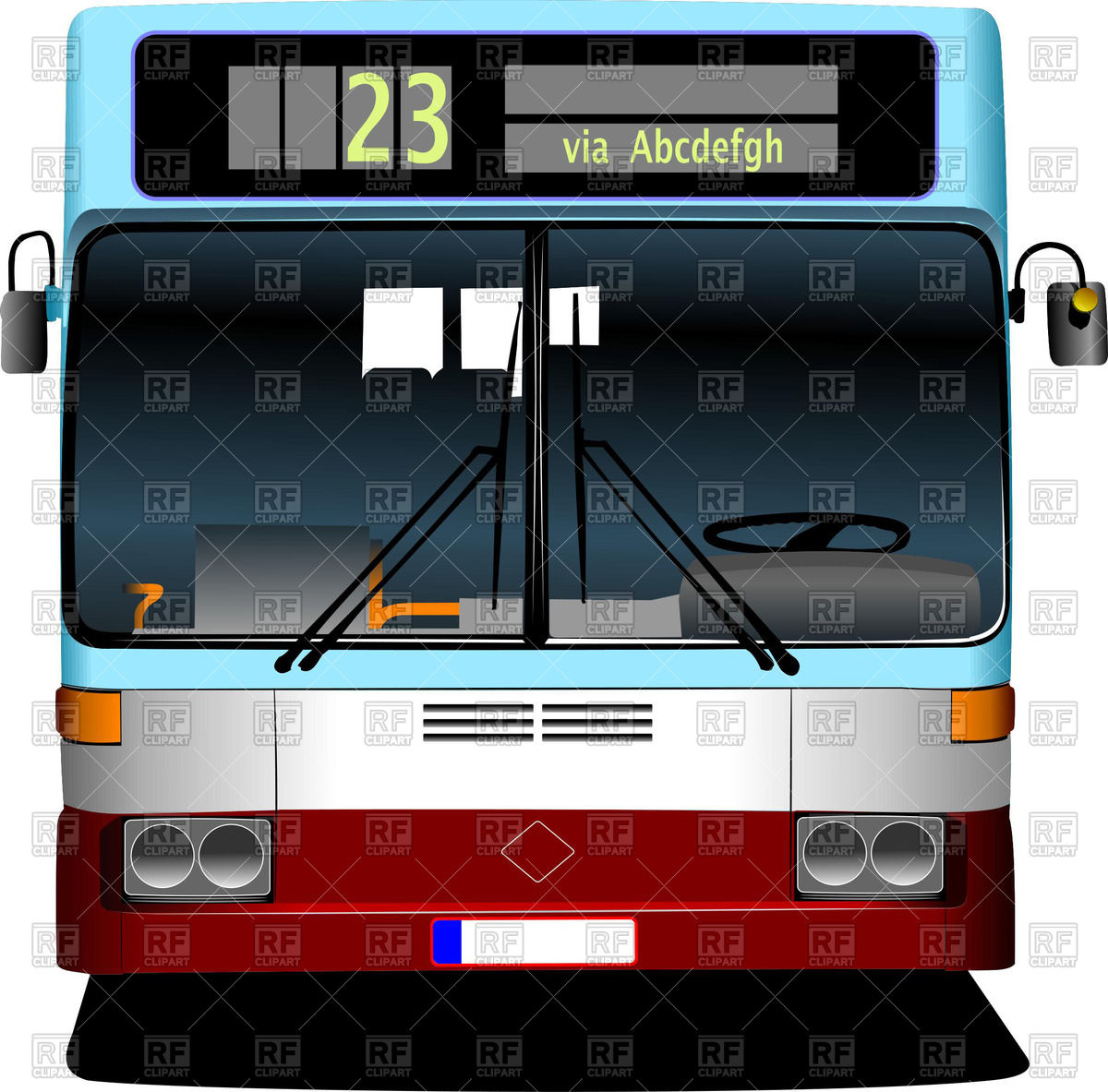 City Bus   Front View Vector