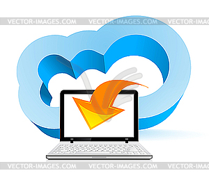 Cloud Computing Concept   Vector Clip Art
