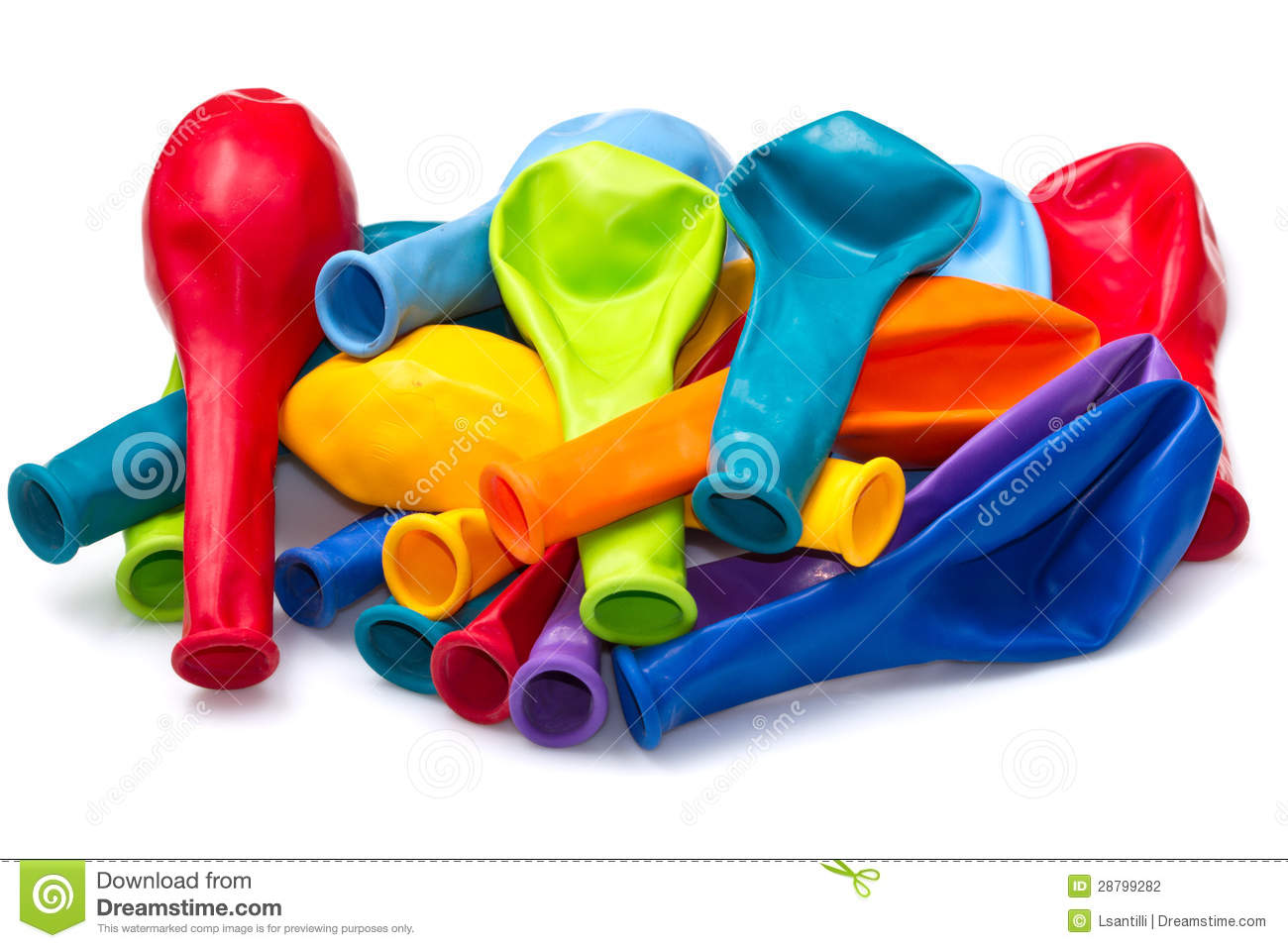 Colorful Deflated Balloons Stock Photography   Image  28799282