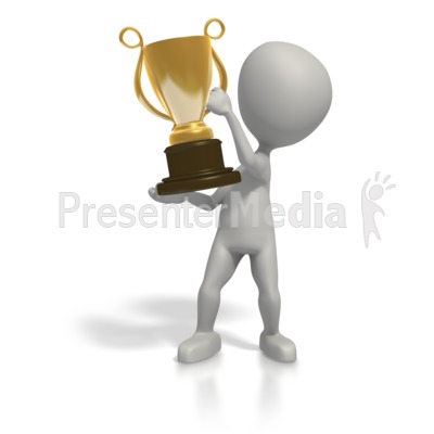 Figure Holding Big Trophy   Sports And Recreation   Great Clipart    