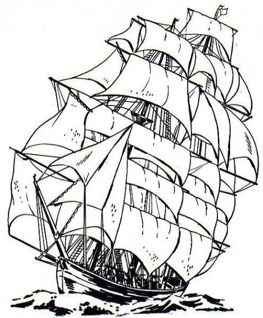 Free Ship Coloring Pages For Kids And Adults