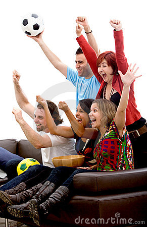 People Watching Football Stock Image   Image  12836441