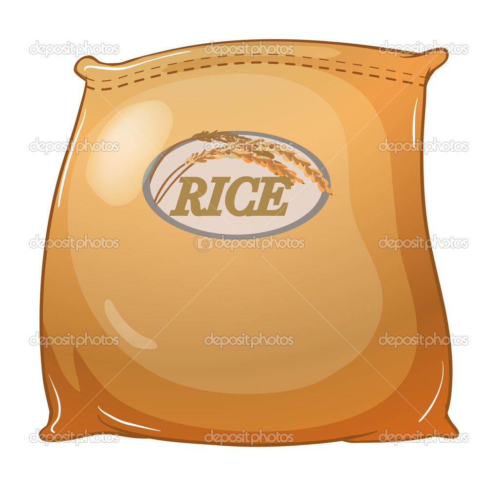 Sack Of Rice   Stock Vector   Interactimages  21504943