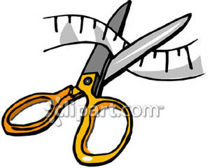Scissors And Measuring Tape   Royalty Free Clipart Picture