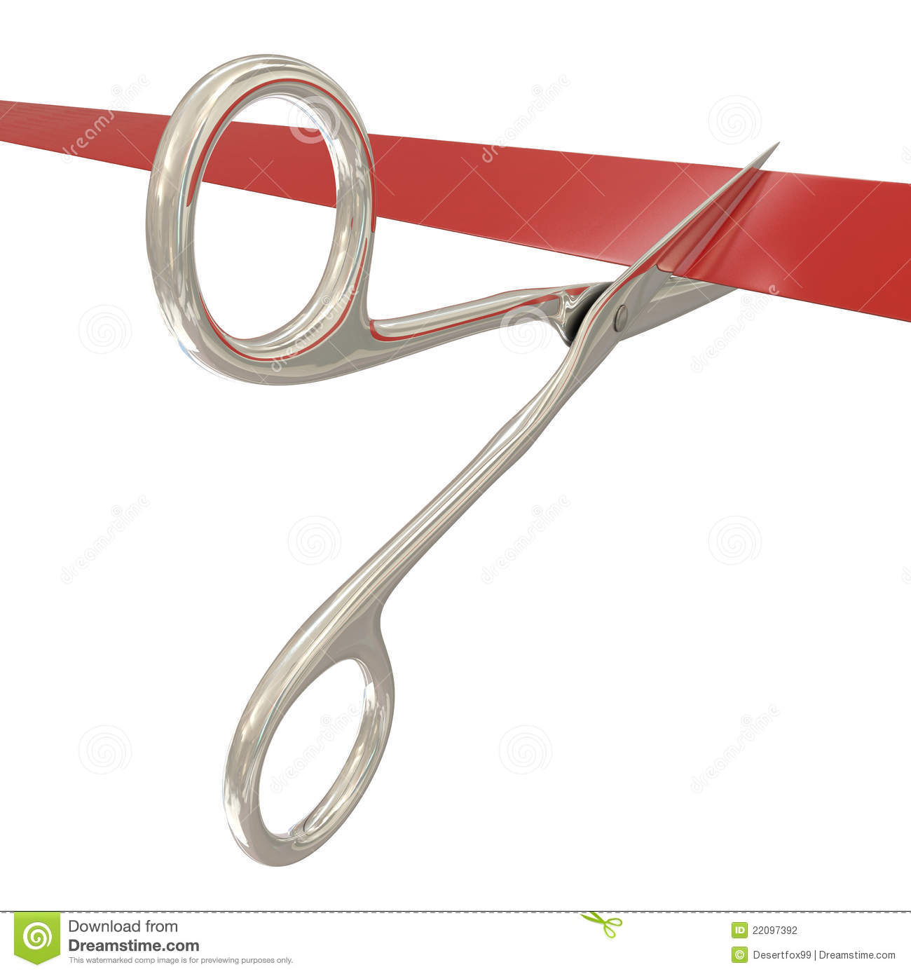 Scissors And Red Tape Stock Photography   Image  22097392