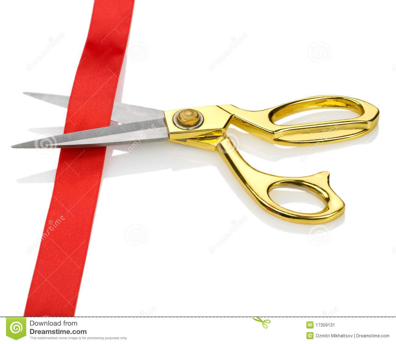 Scissors With A Red Tape Stock Image   Image  17359131