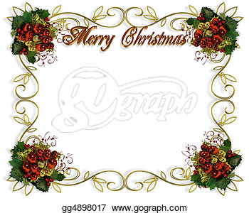 Stock Illustration   Christmas Border Frame Elegant  Clipart