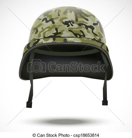 Vector   Military Helmet With Camo Pattern Vector   Stock Illustration