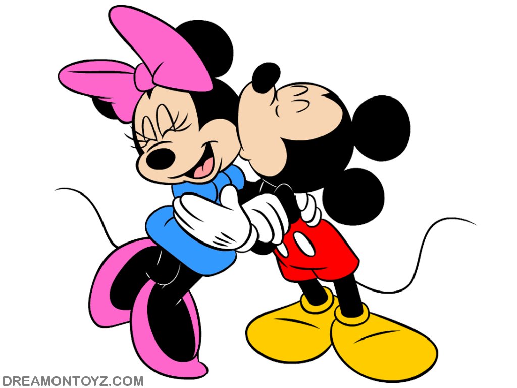 Wallpaper Of Mickey Mouse Kissing Minnie Mouse