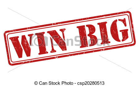 Win Big Grunge Rubber Stamp On White Background Vector Illustration