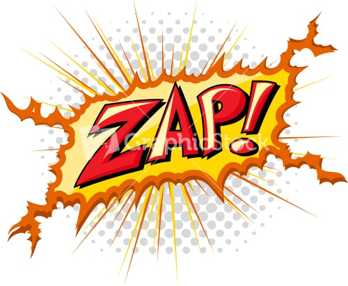 Zap   Comic Expression Vector Text Stock Image
