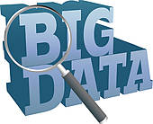 Big Data Find Information Technology   Clipart Graphic