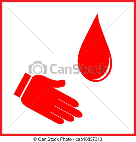 Blood Donation Sign Vector With Gradient Mash