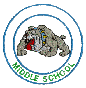 Bulldog  Middle School   Custom Online Embroidery Design