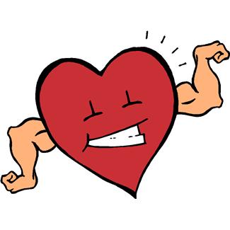 Cartoon Heart Muscles Heart With Muscular Arms