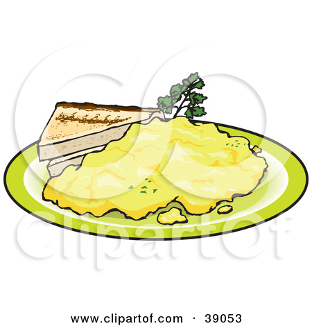 Clipart Illustration Of A Breakfast Croissant Sandwich With Bacon And